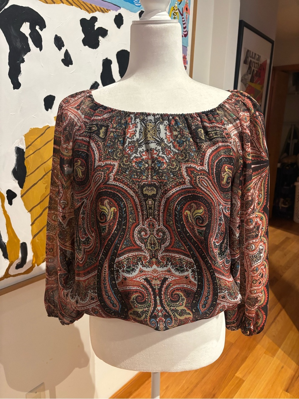 Alice + Olivia Women's Boho Paisley Off-Shoulder Blouse - Multicolor